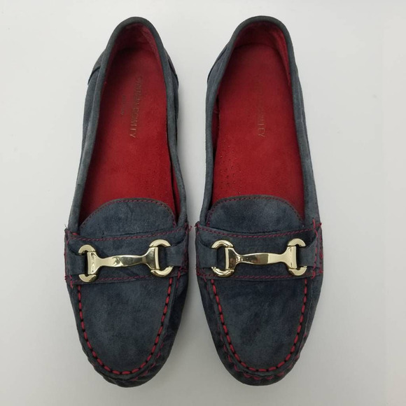 Cynthia Rowley Womens Seeker Driving Loafer Flat Shoes Blue Leather Slip On 9.5M - Picture 4 of 12